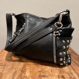 B. Markowsky Black Leather Shoulder Bag